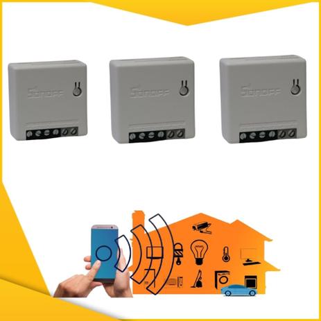 Sonoff Mini R2 Interruptor Wi-fi Automação Residencial - Kit 3 Und Menor preço em Sonoff Mini R2 Interruptor Wi-fi Automação Residencial - Kit 3 Und