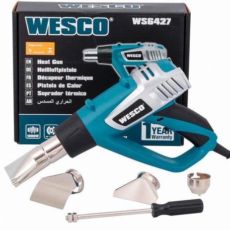 Soprador Térmico 1800W / 2000W com Kit WS6427 WESCO Menor preço em Soprador Térmico 1800W / 2000W com Kit WS6427 WESCO
