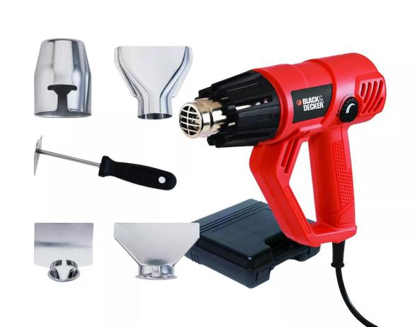 Soprador térmico black decker profissional hg2000k-b2 tensão 220v com maleta e acessórios - Black + decker Menor preço em Soprador térmico black decker profissional hg2000k-b2 tensão 220v com maleta e acessórios - Black + decker