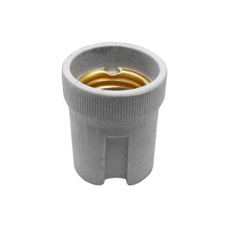 Soquete de Porcelana para Lâmpada E27 com Borne Cinza - Kit-flex Menor preço em Soquete de Porcelana para Lâmpada E27 com Borne Cinza - Kit-flex