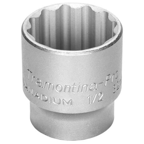 Menor preço em Soquete estriado em aço cromo vanádio 33 mm encaixe 1/2” - Tramontina pro