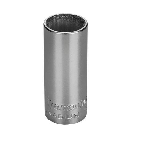 Menor preço em Soquete estriado longo em aço cromo vanádio 11/16” encaixe 3/8” - Tramontina pro