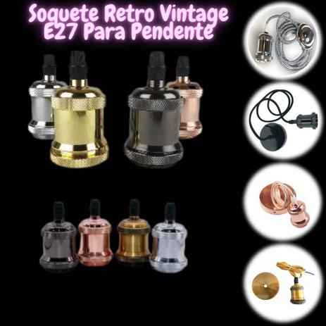 Soquete Retro Vintage E27 Para Pendente - INFINITYLED18 Menor preço em Soquete Retro Vintage E27 Para Pendente - INFINITYLED18