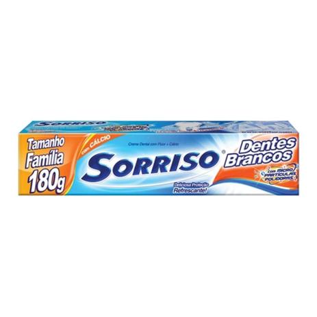 Sorriso Creme Dental Branco C/ Flúor 180g Menor preço em Sorriso Creme Dental Branco C/ Flúor 180g