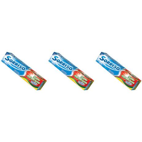 Sorriso Creme Dental Super Refrescante 90g (Kit C/03) Menor preço em Sorriso Creme Dental Super Refrescante 90g (Kit C/03)