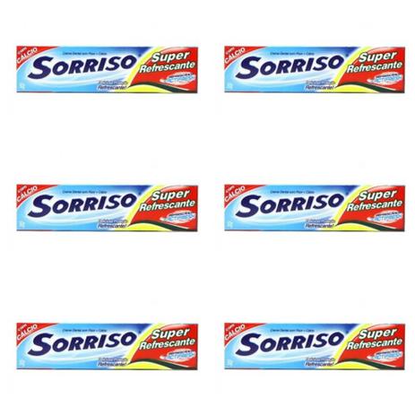 Sorriso Super Refrescância Creme Dental 50g (Kit C/06) Menor preço em Sorriso Super Refrescância Creme Dental 50g (Kit C/06)