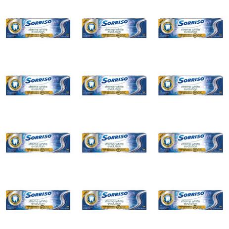 Sorriso Xtreme White Evolution Creme Dental 70g (Kit C/12) Menor preço em Sorriso Xtreme White Evolution Creme Dental 70g (Kit C/12)