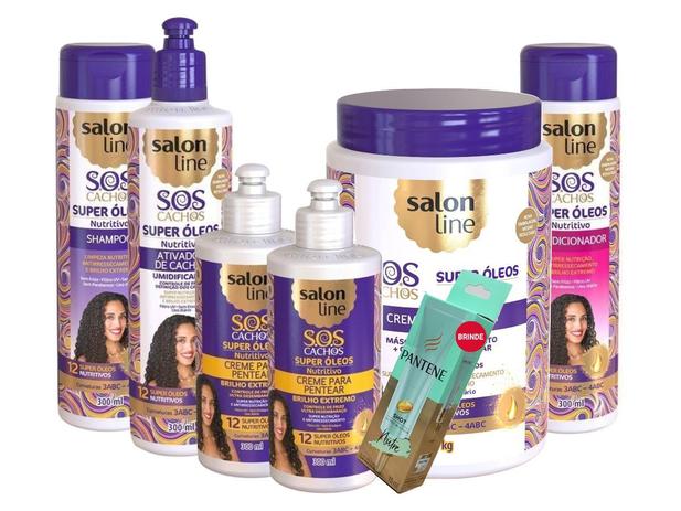 Sos Cachos Super Oleos Nutritivo Salon Line Kit Com 06 Itens No Magalu Magazine Luiza