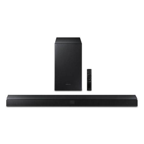 Soundbar Samsung Bluetooth HW-T555 2.1 Canais 320W Subwoofer sem fio e DTS Virtual Preto é boa?
