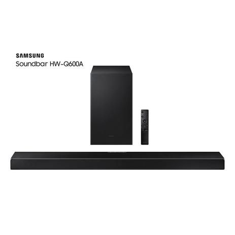 Soundbar Samsung com 3.1.2 canais, Bluetooth, Subwoofer sem fio, Dolby Atmos e Acoustic Beam, HW-Q600A/ZD Bivolt Preto Menor preço em Soundbar Samsung com 3.1.2 canais, Bluetooth, Subwoofer sem fio, Dolby Atmos e Acoustic Beam, HW-Q600A/ZD Bivolt Preto
