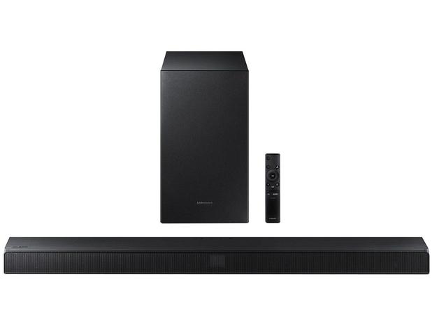Soundbar Samsung com Subwoofer Wireless Bluetooth - 320W 2.1 Canais HW-T550/ZD Menor preço em Soundbar Samsung com Subwoofer Wireless Bluetooth - 320W 2.1 Canais HW-T550/ZD