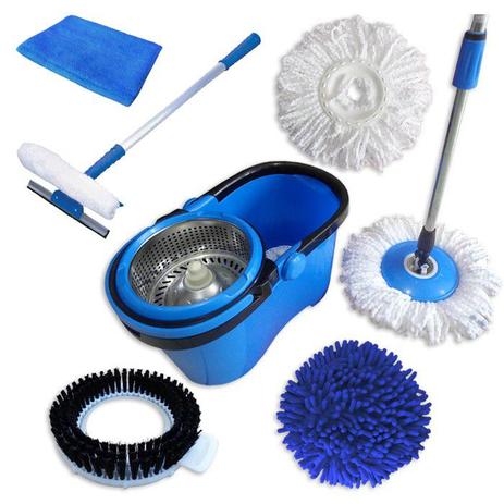 Spin Mop Perfect Mop Pro + Rodo Limpa Vidros 50 Cm + Pano Microfibra - Vendasshop utensilios de limpeza Menor preço em Spin Mop Perfect Mop Pro + Rodo Limpa Vidros 50 Cm + Pano Microfibra - Vendasshop utensilios de limpeza