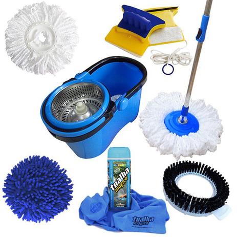 Spin Mop Perfect Pro Com 4 Refis + Toalha Mágica + Rodo Magnético - Vendasshop utensilios de limpeza Menor preço em Spin Mop Perfect Pro Com 4 Refis + Toalha Mágica + Rodo Magnético - Vendasshop utensilios de limpeza