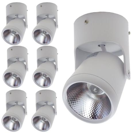 Spot 7w Sobrepor 7pç Cob Led Articulável Vitrine Luxo Classe A - Nogaled Menor preço em Spot 7w Sobrepor 7pç Cob Led Articulável Vitrine Luxo Classe A - Nogaled