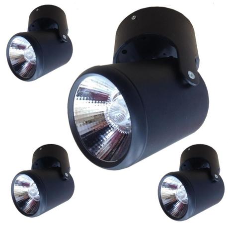 Spot 7w Sobrepor Led Cob 4pç Articulável Nogaled Luxo AAA Menor preço em Spot 7w Sobrepor Led Cob 4pç Articulável Nogaled Luxo AAA