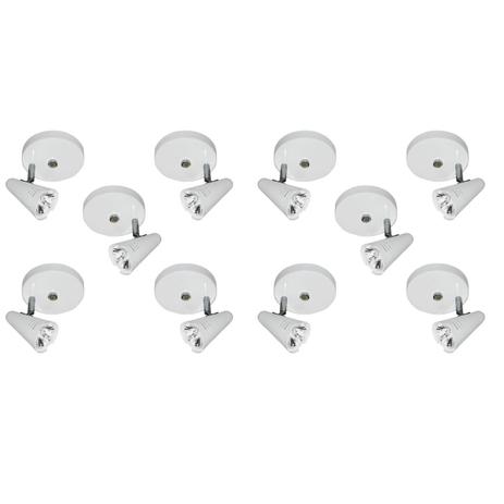 Spot Base Lince Aco Regulavel Base Gu-10 1 Lamp. Max. 50w Branco 10 Unidades - Home line Menor preço em Spot Base Lince Aco Regulavel Base Gu-10 1 Lamp. Max. 50w Branco 10 Unidades - Home line