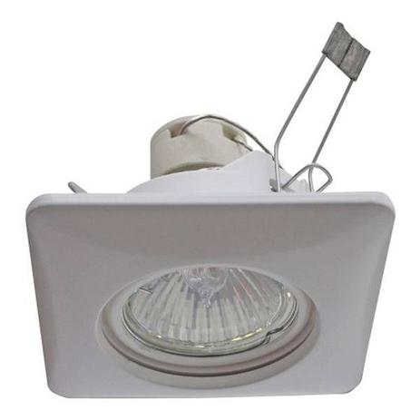 Spot de Embutir Baxton Quadrado Plástico Branco Menor preço em Spot de Embutir Baxton Quadrado Plástico Branco