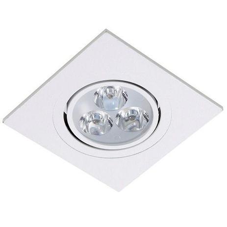 Spot de Embutir Face Plana Quadrado Dicroica Gu10 + Lâmpada de LED Nacional 4,8w - Evo led Menor preço em Spot de Embutir Face Plana Quadrado Dicroica Gu10 + Lâmpada de LED Nacional 4,8w - Evo led