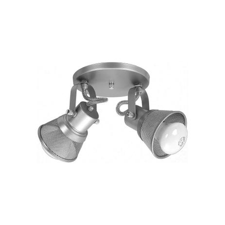 Spot de Sobrepor com Base Redonda E Tela para 2 Lâmpadas 60w 110v Titânio - Spot line Menor preço em Spot de Sobrepor com Base Redonda E Tela para 2 Lâmpadas 60w 110v Titânio - Spot line