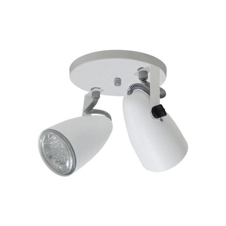 Spot de Sobrepor para 2 Lâmpadas 60w 110v Globo Branco - Spot line Menor preço em Spot de Sobrepor para 2 Lâmpadas 60w 110v Globo Branco - Spot line