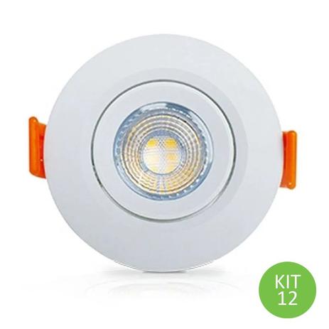 Spot Dicróica Led Direcional 3w Branco Frio Redondo Kit 12 - Andelli Menor preço em Spot Dicróica Led Direcional 3w Branco Frio Redondo Kit 12 - Andelli