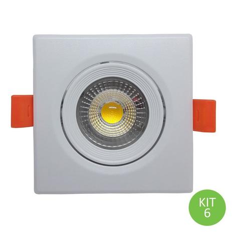 Spot Dicróica Led Direcional 5w Branco Frio Quadrado Bivolt Kit 6 - Green age Menor preço em Spot Dicróica Led Direcional 5w Branco Frio Quadrado Bivolt Kit 6 - Green age