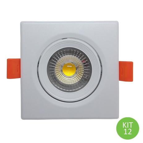 Spot Dicróica Led Direcional 5w Branco Quente Quadrado Bivolt Kit 12 - Green age Menor preço em Spot Dicróica Led Direcional 5w Branco Quente Quadrado Bivolt Kit 12 - Green age