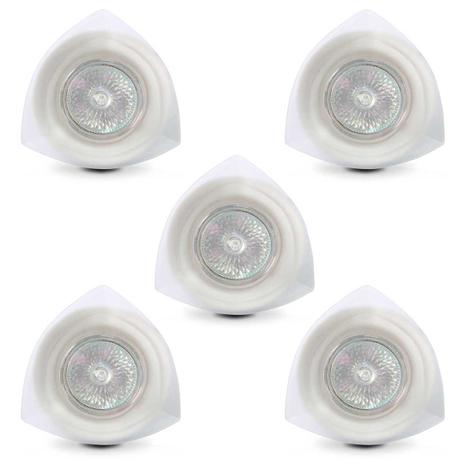 Spot dicroica vidro triangular (com lampada) kit com 05 unidades - Home line Menor preço em Spot dicroica vidro triangular (com lampada) kit com 05 unidades - Home line