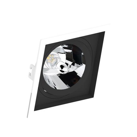 Spot Embutido Dicróica AR111 Branco com Fundo Preto Quadrado - Save energy Menor preço em Spot Embutido Dicróica AR111 Branco com Fundo Preto Quadrado - Save energy