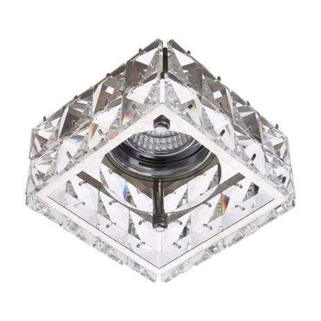 Spot Embutido Quad 7,3Cm H Cristais 1 x halopin Cromado - Bella iluminação Menor preço em Spot Embutido Quad 7,3Cm H Cristais 1 x halopin Cromado - Bella iluminação