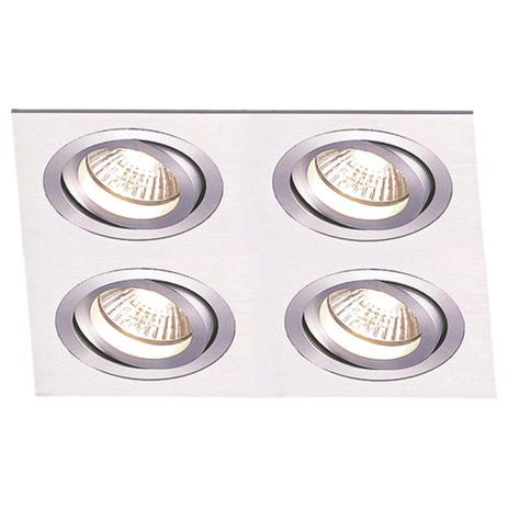 Spot Embutido Quad Ecco 4 x ar111 Alumínio Escovado - Bella iluminação Menor preço em Spot Embutido Quad Ecco 4 x ar111 Alumínio Escovado - Bella iluminação