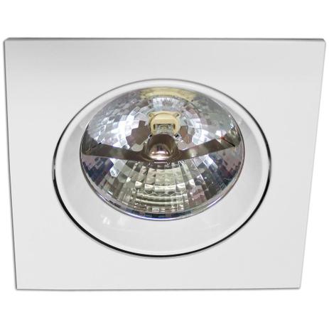 Spot Embutir Interlight Ar111 Face Plana Quadrado Branco Menor preço em Spot Embutir Interlight Ar111 Face Plana Quadrado Branco