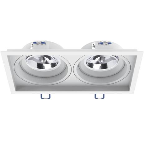 Spot Embutir Interlight BA15D 2XAR70 Recuado Branco Menor preço em Spot Embutir Interlight BA15D 2XAR70 Recuado Branco