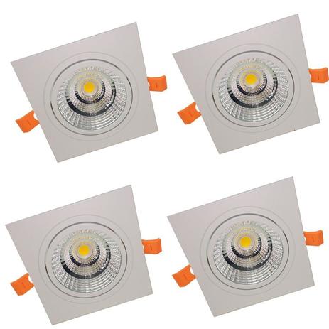 Spot Led cob 18w Embutir 4 pç Articulável Quadrado Nogaled Luxo Menor preço em Spot Led cob 18w Embutir 4 pç Articulável Quadrado Nogaled Luxo