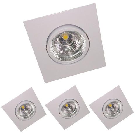 Spot Led COB 7w Embutir 4 Pç Quadrado Articulável Nogaled Menor preço em Spot Led COB 7w Embutir 4 Pç Quadrado Articulável Nogaled