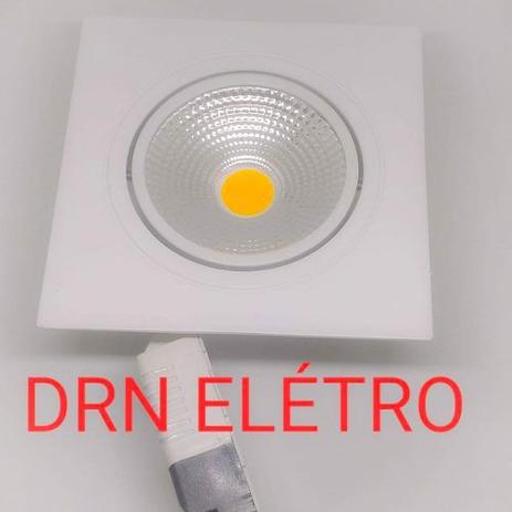 Spot Led Cob Embutir 7w Quadrado 3000k Bq - Drn elétro / importadora Menor preço em Spot Led Cob Embutir 7w Quadrado 3000k Bq - Drn elétro / importadora