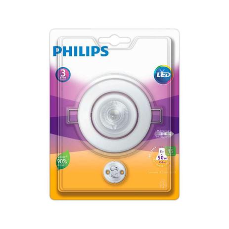 Spot Led Embutir Philips Policarbonato 5W 2700K Menor preço em Spot Led Embutir Philips Policarbonato 5W 2700K