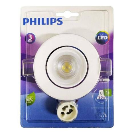 Spot Led Embutir Philips Policarbonato 5W Redondo 6500K Menor preço em Spot Led Embutir Philips Policarbonato 5W Redondo 6500K