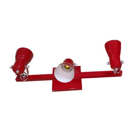 Spot No Trilho Para 03 Lâmpadas - 40 cm de largura - Vermelho - Lustres amandini é boa?