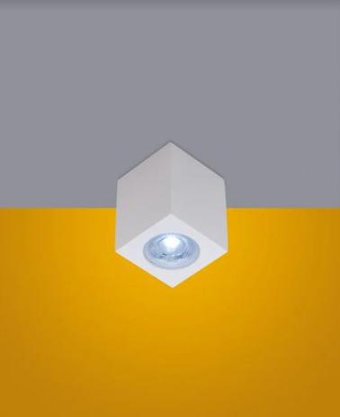 Spot sobrepor quadrado kube 1luz dicroica gu10 branco - Ideal Iluminação Menor preço em Spot sobrepor quadrado kube 1luz dicroica gu10 branco - Ideal Iluminação