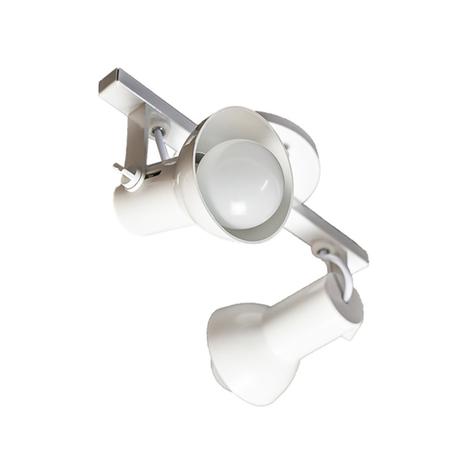 Spot Trilho Duplo Stella 2 Sobrepor Direcionável E-27 Branco - MAXLUX Menor preço em Spot Trilho Duplo Stella 2 Sobrepor Direcionável E-27 Branco - MAXLUX