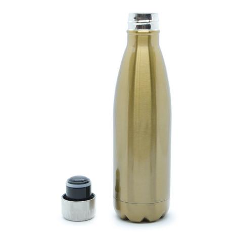 Squeeze Garrafa Térmica 500ml Aço Inox Dourada - Time For Life Menor preço em Squeeze Garrafa Térmica 500ml Aço Inox Dourada - Time For Life