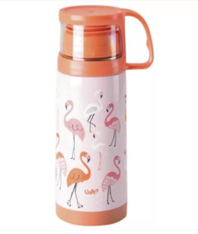 Squeeze térmica com caneca 300 ml Flamingo - Uatt Menor preço em Squeeze térmica com caneca 300 ml Flamingo - Uatt
