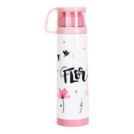Squeeze térmica com caneca flor - Uatt Menor preço em Squeeze térmica com caneca flor - Uatt