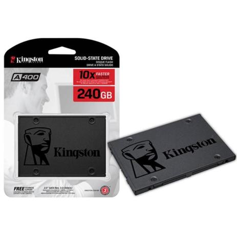 SSD 240GB Kingston HD 2.5 Sata Ill A400 - SA400S37/240G Menor preço em SSD 240GB Kingston HD 2.5 Sata Ill A400 - SA400S37/240G