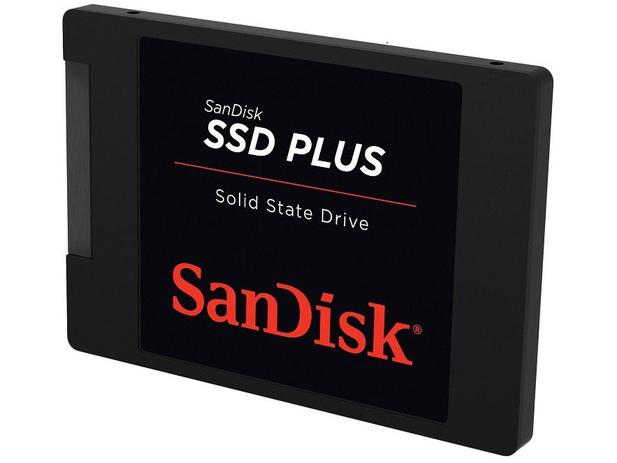 SSD 240GB SanDisk SATA 3 2,5” - Leitura 530MB/s e Gravação 440MB/s Plus