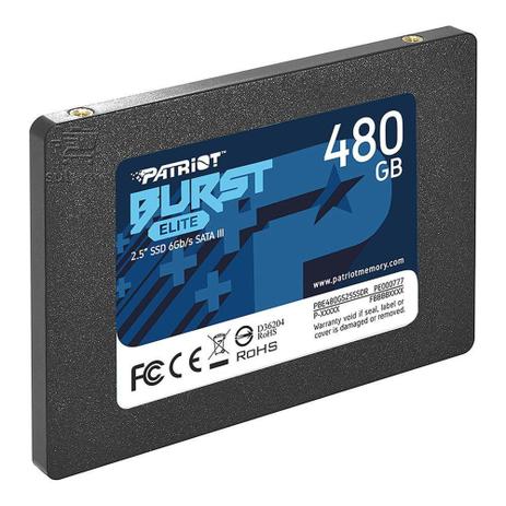 SSD 480GB Patriot Burst Elite SATA 2,5 6Gb/s PBE480GS25SSDR Menor preço em SSD 480GB Patriot Burst Elite SATA 2,5 6Gb/s PBE480GS25SSDR