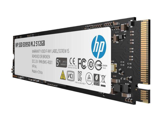 SSD 512GB HP EX950 M.2 2280 512GB PCle Gen3 x4, NVMe1.3 3D NAND - Modelo 5MS22AAABC Menor preço em SSD 512GB HP EX950 M.2 2280 512GB PCle Gen3 x4, NVMe1.3 3D NAND - Modelo 5MS22AAABC