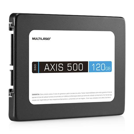 SSD Axis 500 Multilaser SS100 120Gb Sata III 2,5 polegadas Menor preço em SSD Axis 500 Multilaser SS100 120Gb Sata III 2,5 polegadas
