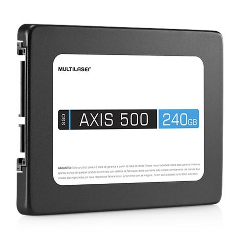 SSD AXIS 500 Multilaser SS200 240GB SATA III 2,5 Polegadas Menor preço em SSD AXIS 500 Multilaser SS200 240GB SATA III 2,5 Polegadas